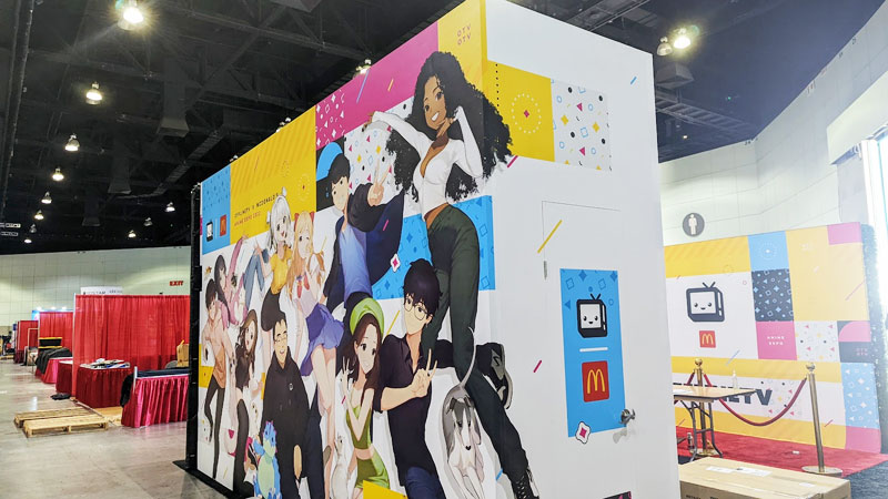 OfflineTV Anime Expo Booth Wall