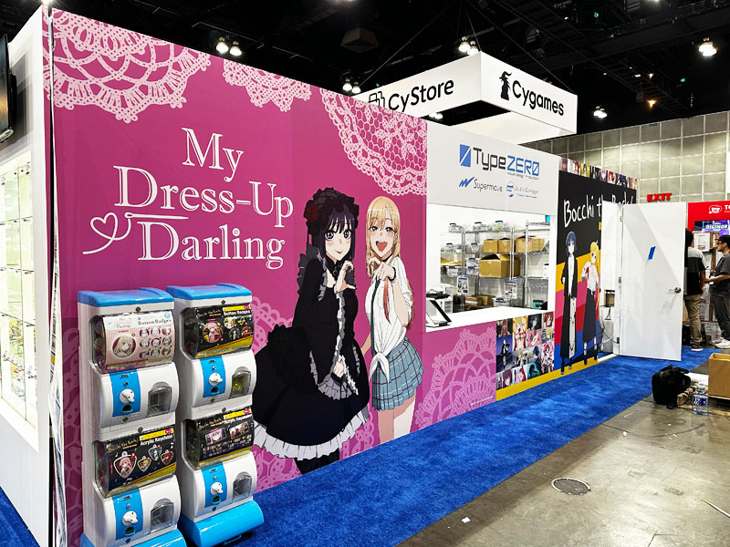 My Dress-Up Darling custom booth at Anime Expo